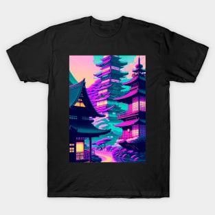 Japanese beautiful town. T-Shirt